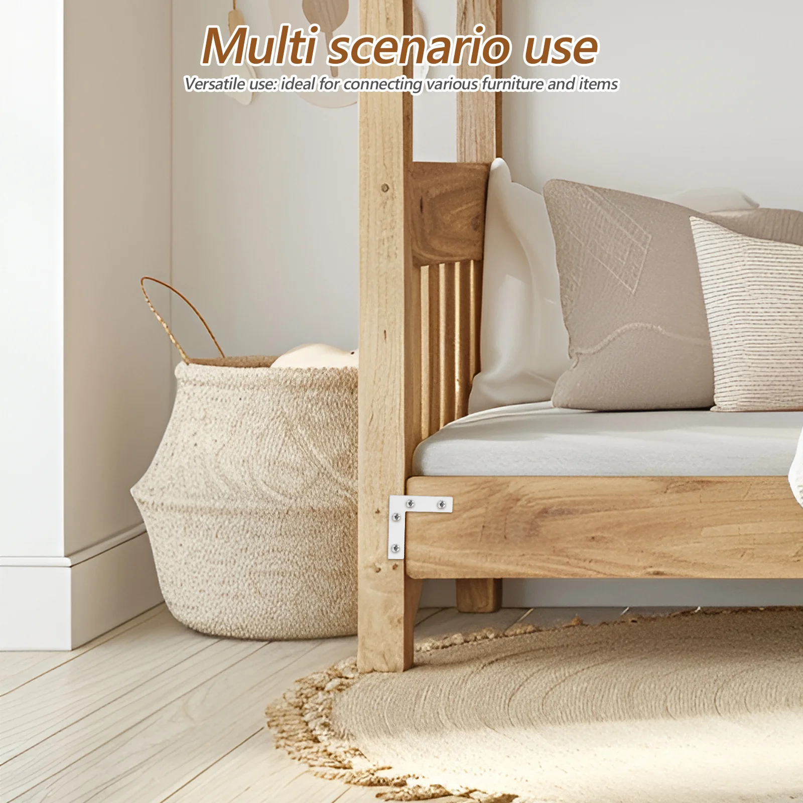 1세트 스테인리스 스틸 L자형 선반 연결기 중량용 벽걸이 브래킷 목공용 보관 지지 고정판