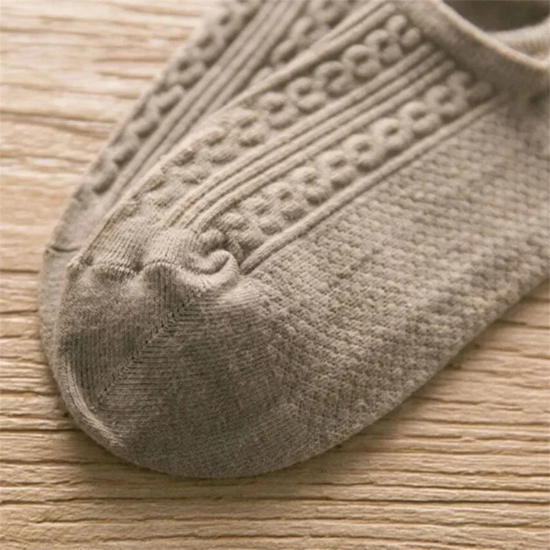 10 pezzi = 5 paia di calzini a tubo di cotone twist per uomo calzini corti da barca estate invisibile sottile Versatile Anti odore Calcetines