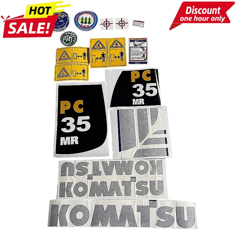 

Excavator for Komatsu PC18 20 25 30 35 40 50 55 60MR-1-2 Whole Car Sticker Car Logo Color Bar
