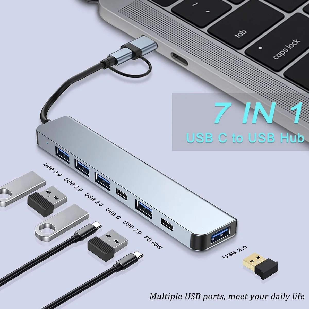 

USB C Hub to 4K HDMI-Compatible USB 3.0 2.0 Type C PD Charging Dock for MacBook iPad Samsung S10 TV Mouse Keyboard U Disk HUB