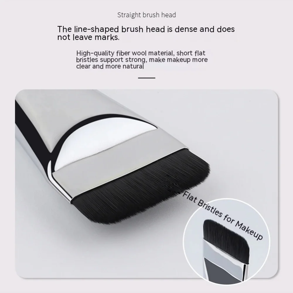 Roestvrijstalen Make-Up Spatel Mixing Stick Foundation Brush Set Oogschaduw Crème Pigment Menggereedschap Gezicht Contour Borstel Tool