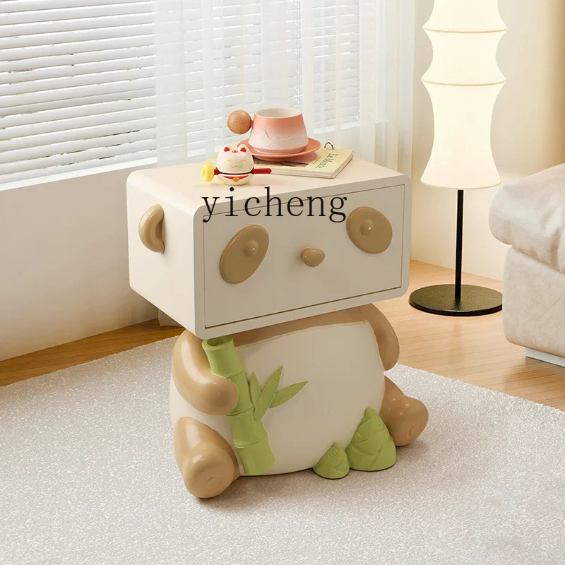 ZK'cute panda bedside table floor storage ornament living room bedroom sofa side cabinet home decoration