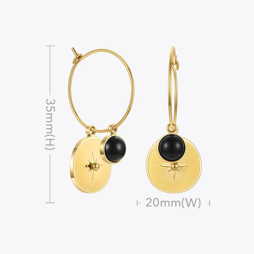 ENFASHION Acrylic Star Earrings For Women Pendientes Mujer Gold Color Drop Earring Charms Stainless Steel Fashion Jewelry E1259