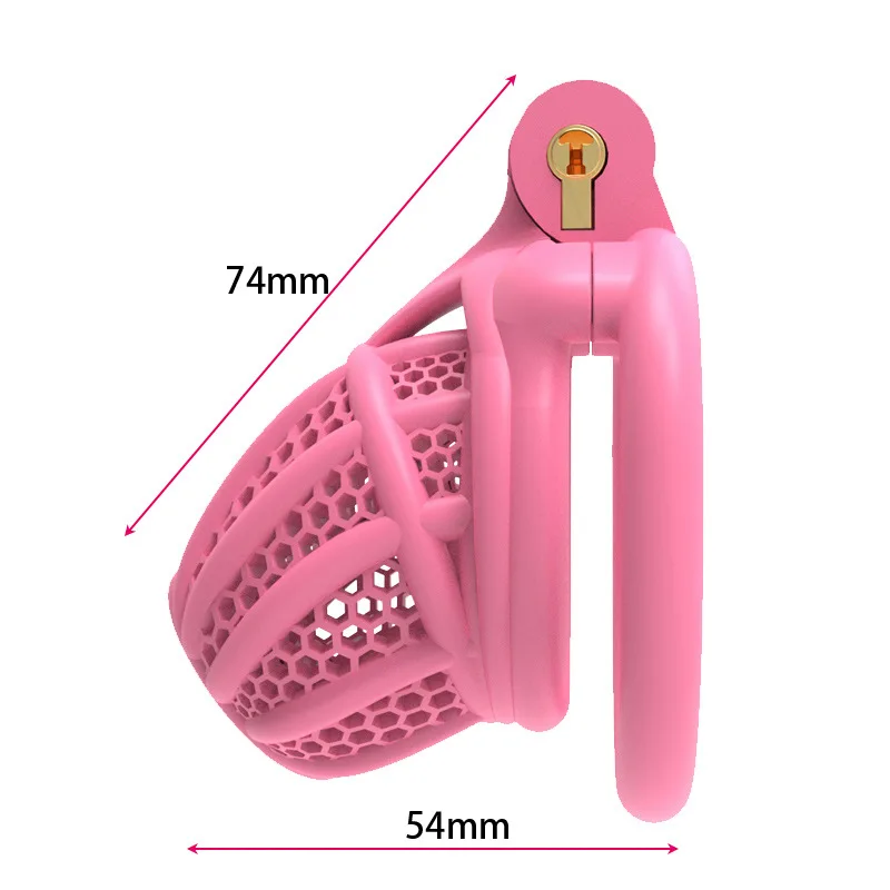 2024 New 3D Beehive Series Bee Chastity Lock Pink Breathable Lightweight Men\'s Chastity Utensil Fun Supplies Sexy Toys for Men