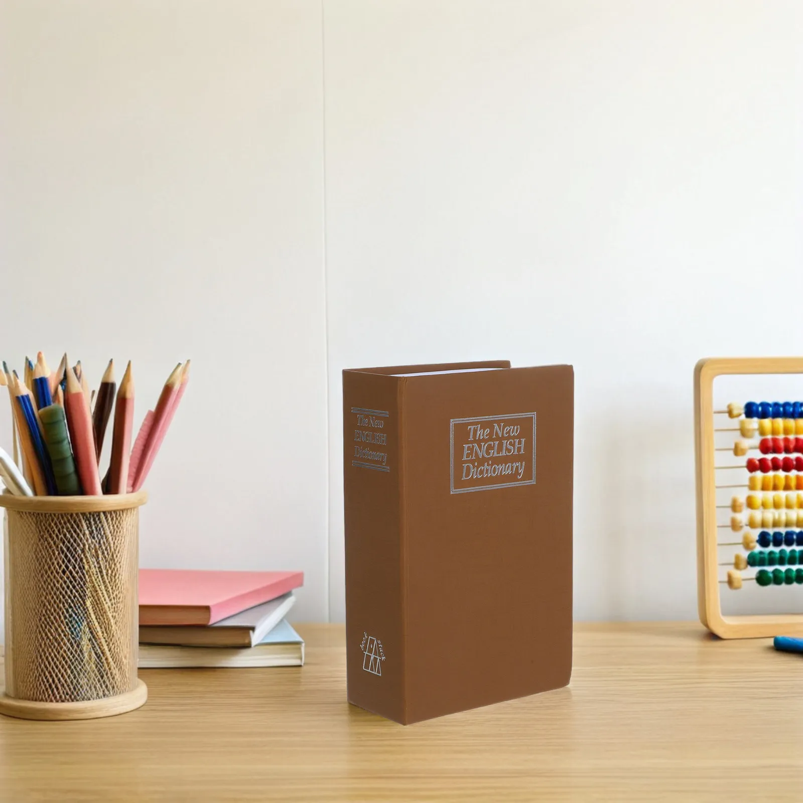 Faux Book Storage Box Key Lock Decorative Hidden Book Safe Security Container Secret Storage for Valuables Office Use