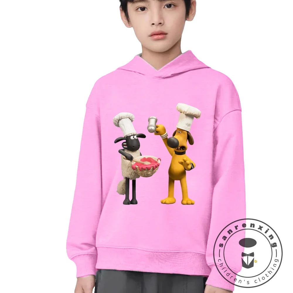 New Kawaii Cartoon Manga Anime Shaun the Sheep Movie Hoodie Children Clothes Kids Girls Boys Sweatshirt Hoody Baby Top