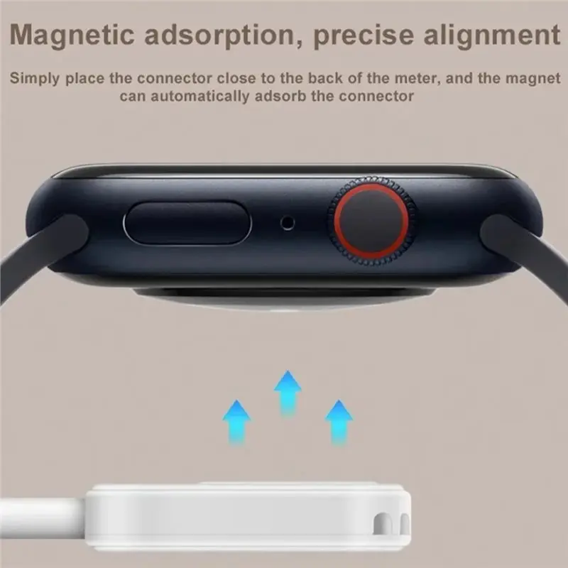 ABGI Magnetic Wireless Fast for iWatch Portable Watch Type-C Compatible Series 9 8 7 6 5 SE Black