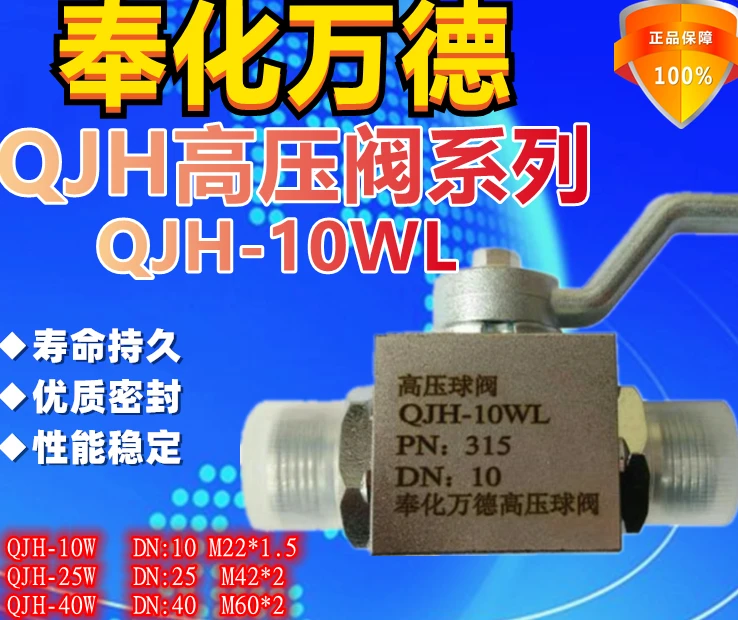 Fenghua Wande High Pressure Ball Valve YJZQ-G1/4 G3/8 G1/2 PN: 315 DN: 8/10/15