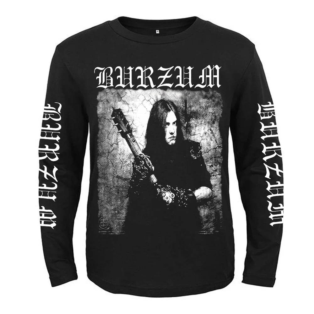 Burzum Heavy Mental Band Printed T-shirt Mens Long Sleeve Tshirt Music Graphic Tee-shirt Harajuku Streetwear Oversized T Shirts