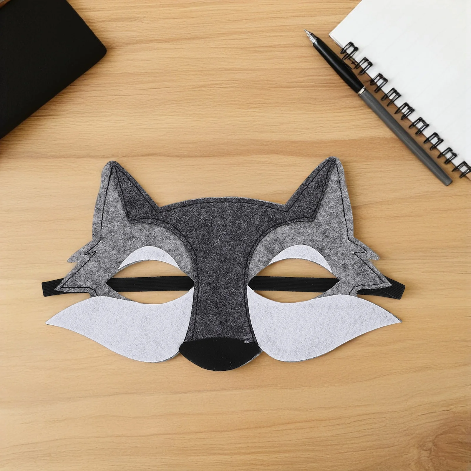 10 pezzi lupo feltro mezza maschera costume di Halloween forniture per feste di animali accessori cosplay in maschera maschera lupo di Halloween