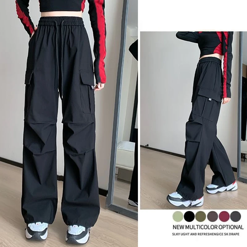 Harajuku السراويل البضائع غير رسمية فضفاضة Sweatpants الشارع الشهير ملابس حريمي الربيع والخريف الرجعية عالية الخصر السراويل موضة بنطلون