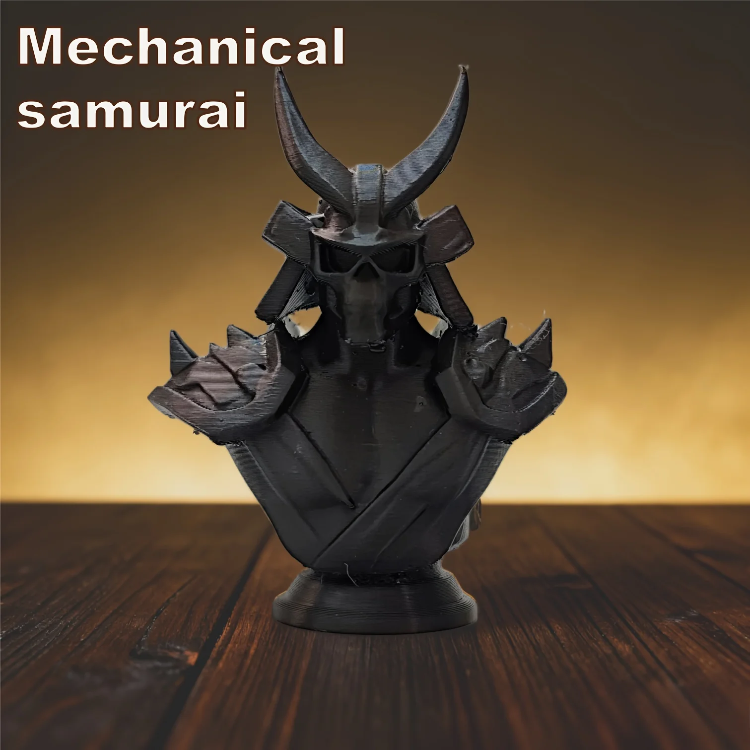 1pc Samurai Mecha Decor: Mechanical Armor Desk Ornament for Office Workstation, Living Room Cabinet, Study Table.