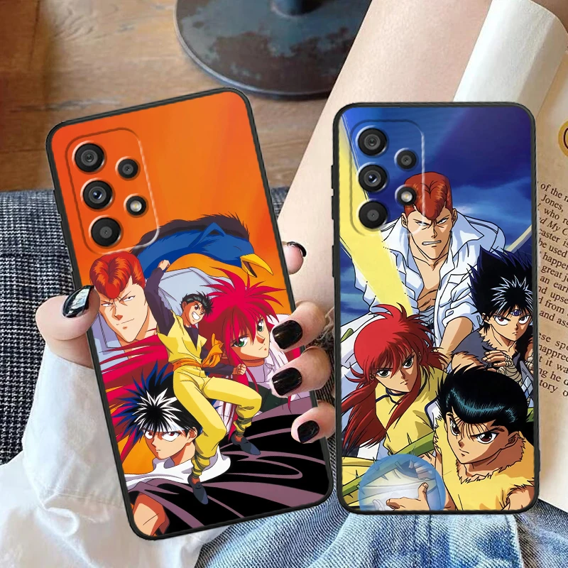 Yu Yu Hakusho Cartoon Anime For Samsung Note 20 10 Ultra Plus A31 A14 A12 A70 A34 A25 A04 A05 A15 A24 5G Black TPU Phone Case