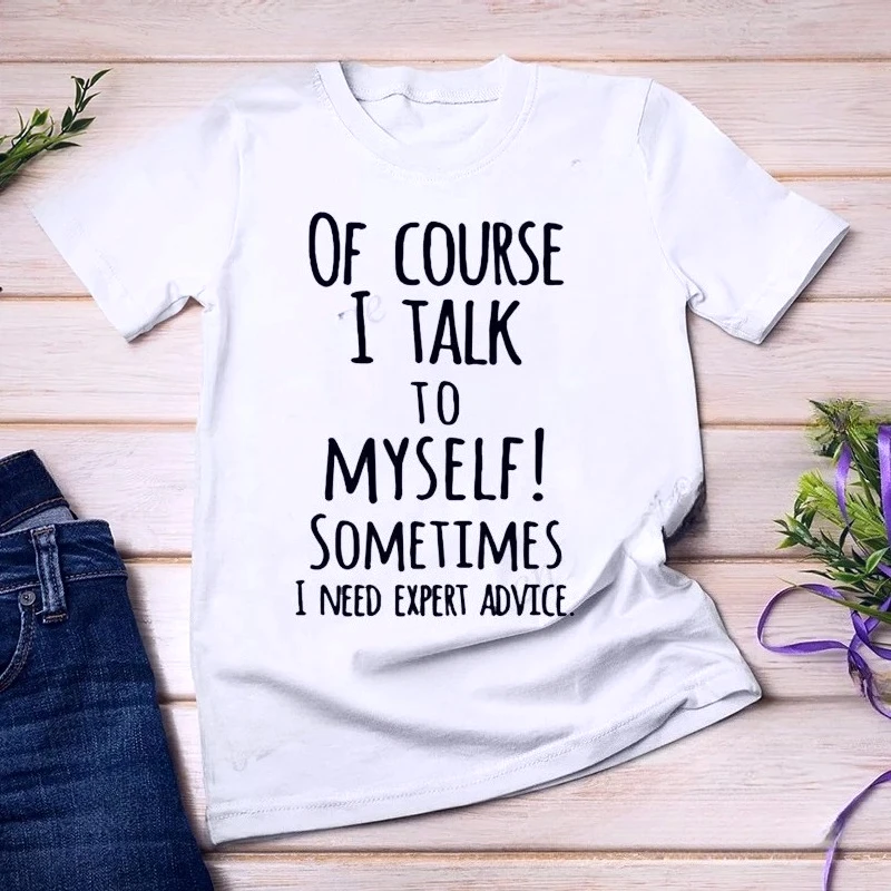 Simple White Handwritten Pattern Short Sleeve Top Summer Breathable Round Neck Funny Humor Element Street Casual Daily Tee Y2k