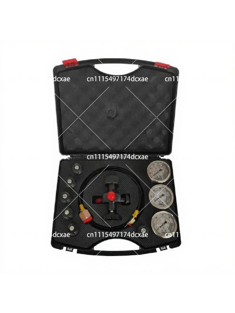 7-in-1 Hydraulic Accumulator Nitrogen Charging Kit Pressure Test Tool for Cylinders - Durable Maintenance Equipment