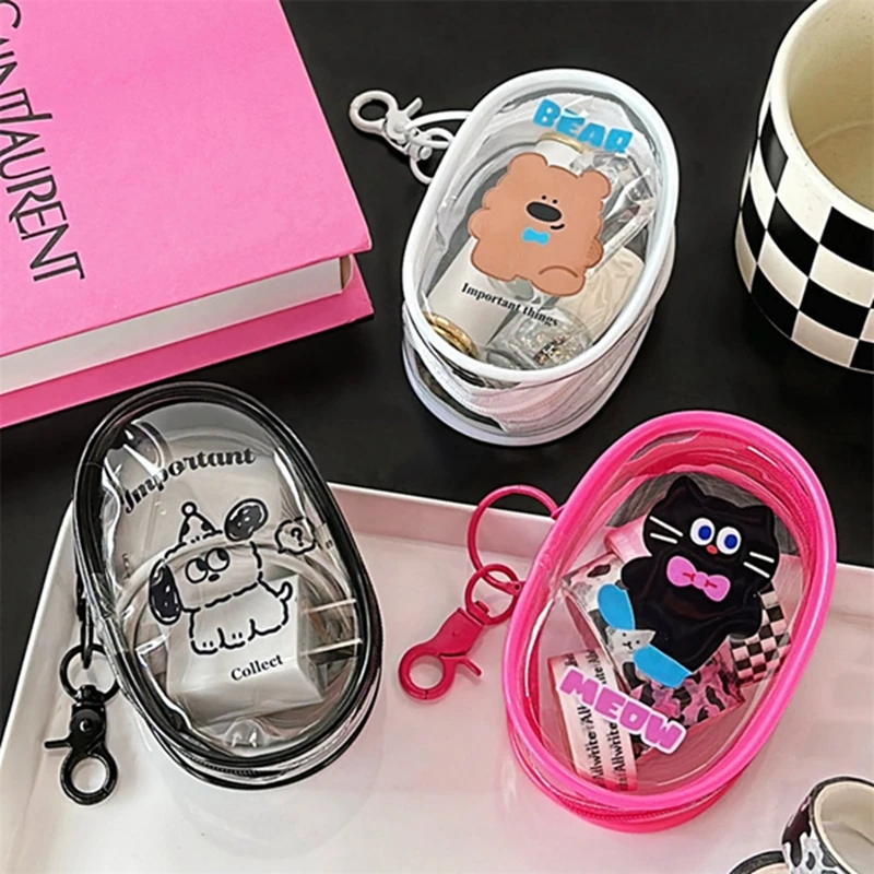 

Thicken Transparent PVC Mystery Box Organizer Case Keychain Bag Clear Protect Mystery Toy Storage Case for Jasmine Matt Doll Toy