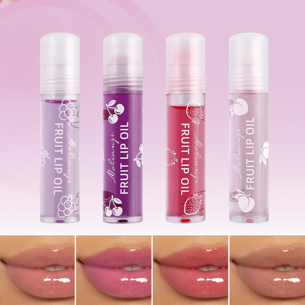 بلسم شفاه مرطب بزيت الشفاه للطلاب، كرة دوارة مرطبة، يتلاشى خطوط الشفاه، شفاف عديم اللون، للشفاه الجافة والمتشققة، رائحة الفاكهة