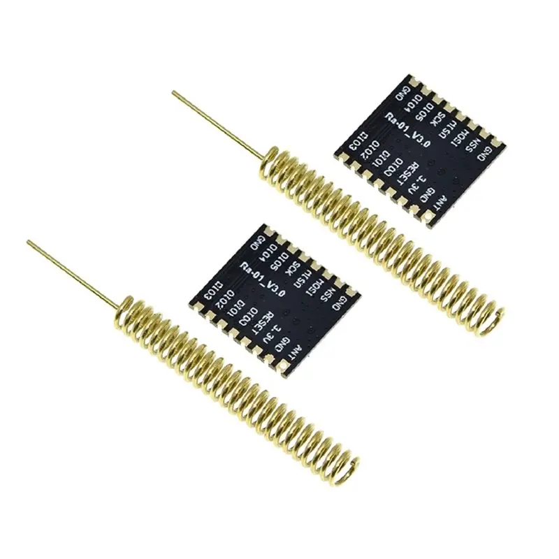 【hot-a69z-】modulo-de-transmissao-sem-fio-com-interface-spi-lora-sx1278-433mhz-rf-2pcs-ra-01-com-antena-de-mola-para-arduino-p