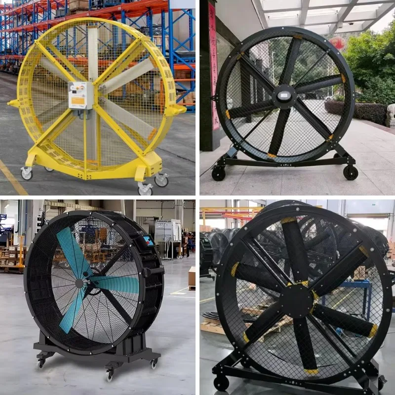 

0.9mHVLS Plastic Case High Velocity Drum Fan Silence Large Industrial Pedestal Fan Cooling Gym Oscillation Floor Fan