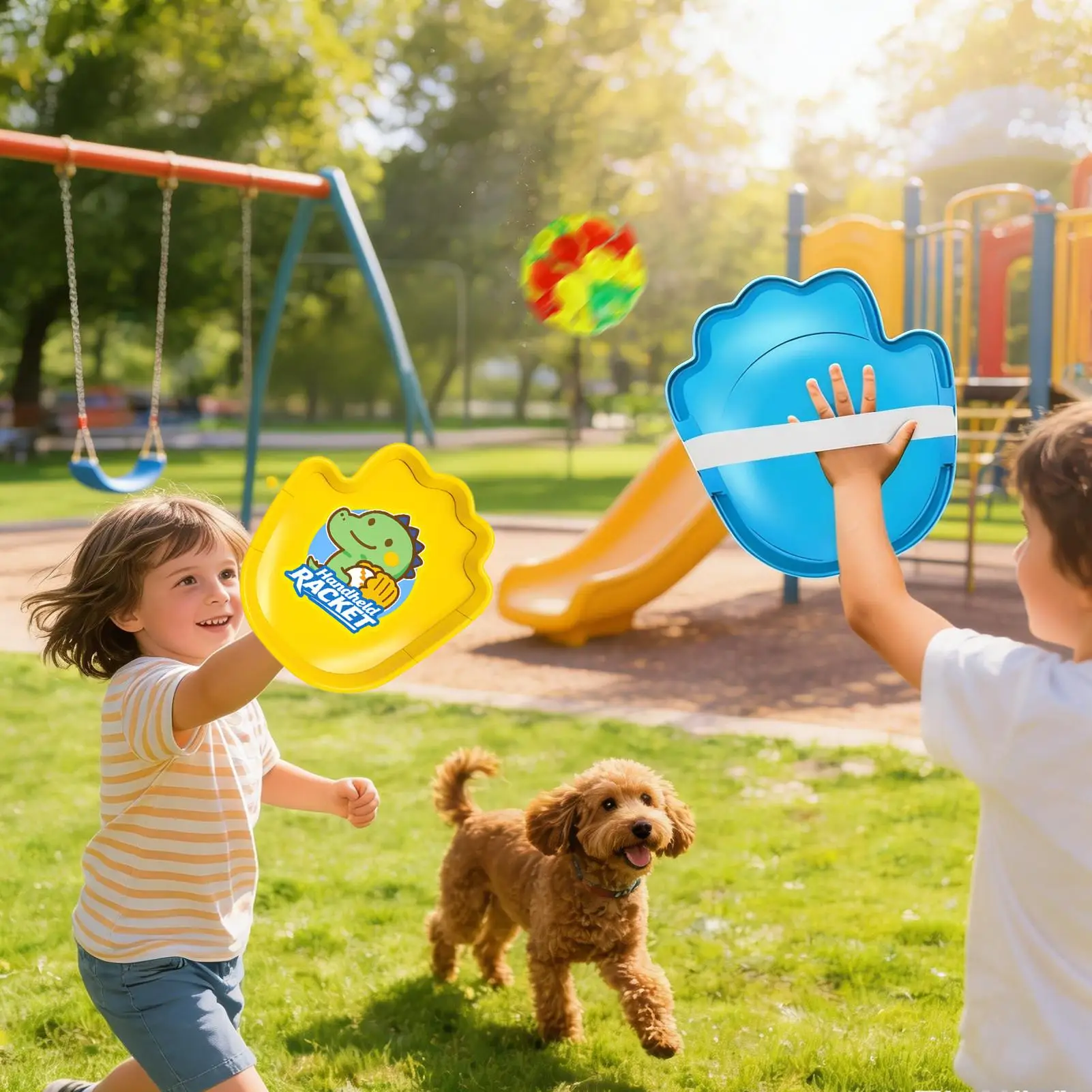 Set di lancio e cattura palline Giocattolo per sport all'aria aperta Set di giochi di lancio e cattura luci per bambini Ragazzi Ragazze Parco giochi da spiaggia