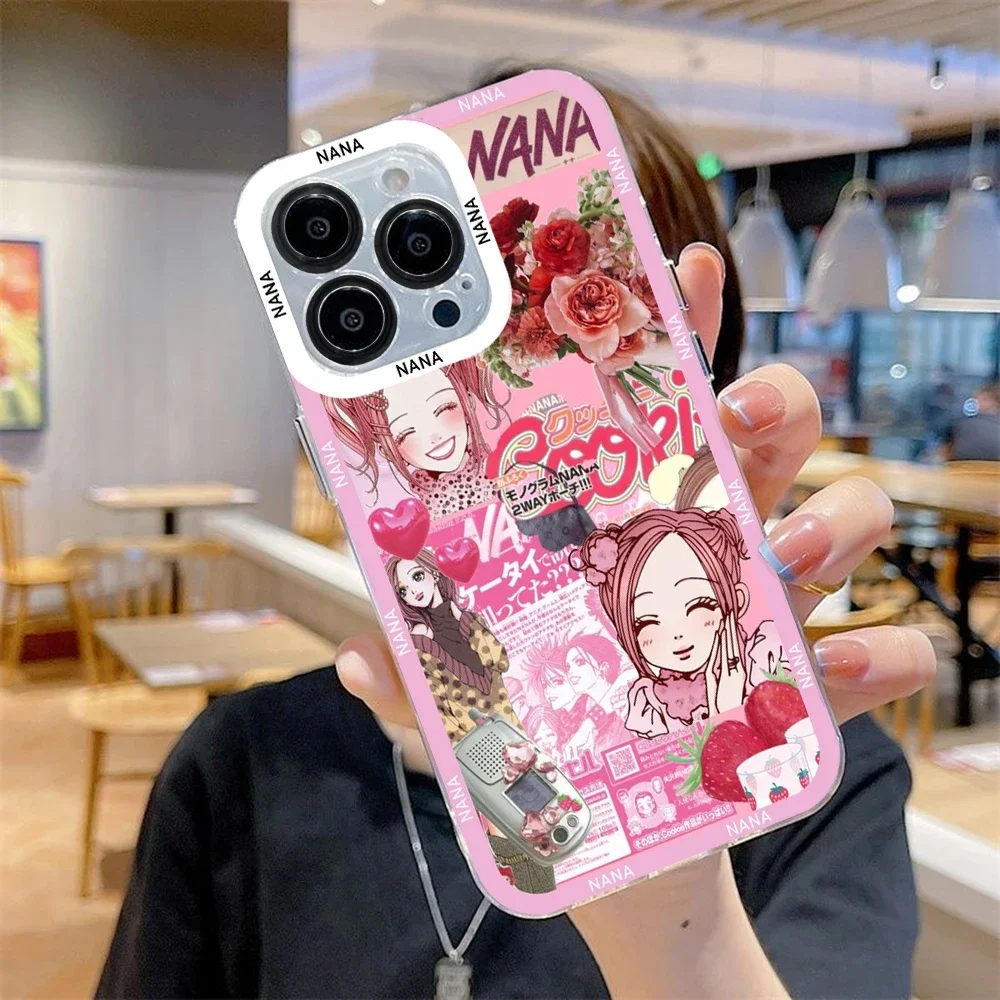 Cartoon Oosaki Nana Phone Cover for iPhone 15 14 13 12 11 Pro Max 15Plus Mini X XS XR 7 8 Plus Couple Cover for iPhone 11 Cases