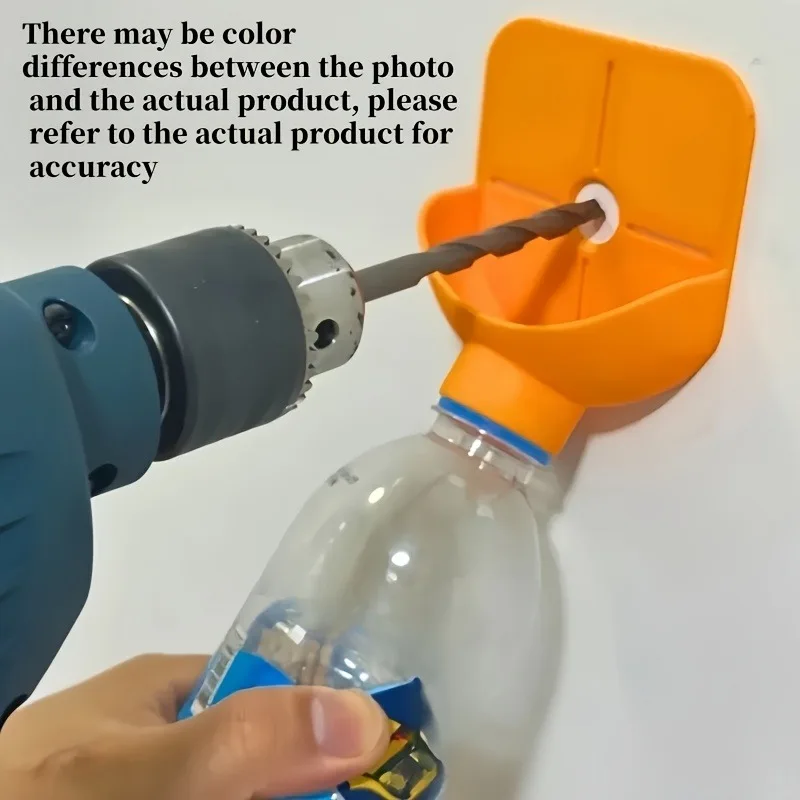 Heavy-Duty Plastic Drill Dust Collector - Easy Installation with Suction Cup, Compatible with Standard Bottles for, Furniture