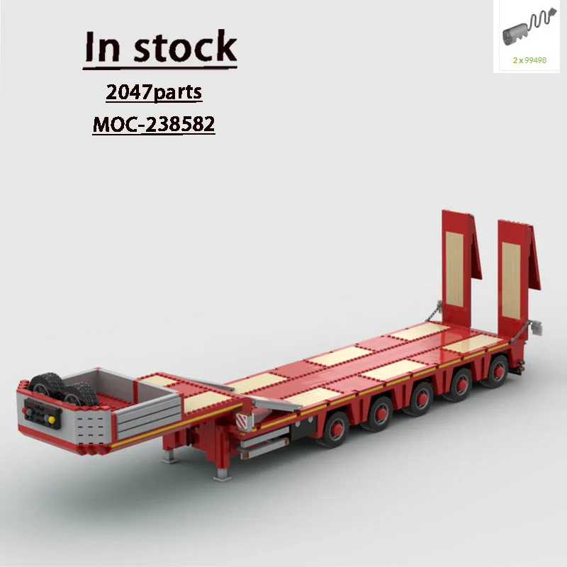 

MOC-238582 Brand New Cargo Low Loader Trailer Truck Building Block Model 2047 Parts Boys and Children Birthday Christmas Toys.