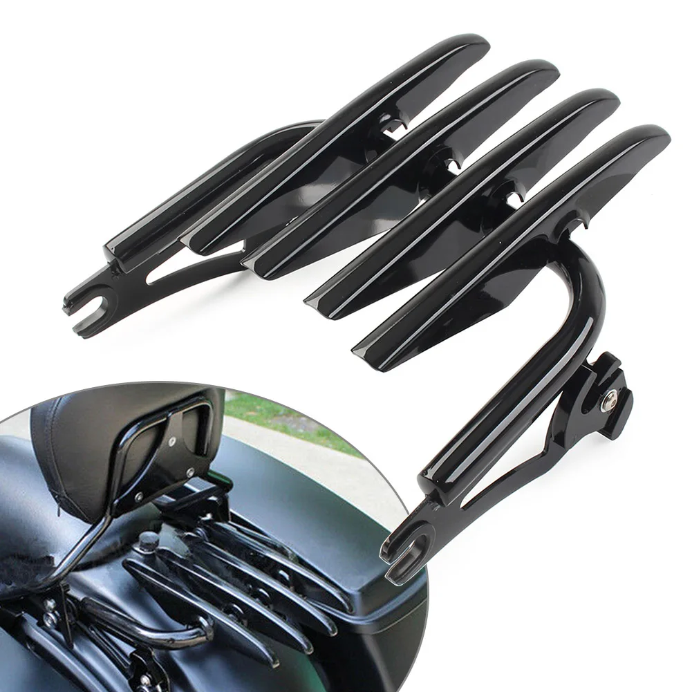 

Gloss Black Motorcycle Detachable Stealth Luggage Rack Fit For Harley Touring Road Street Glide FLHR FLHT FLHX FLTR 2009-2023