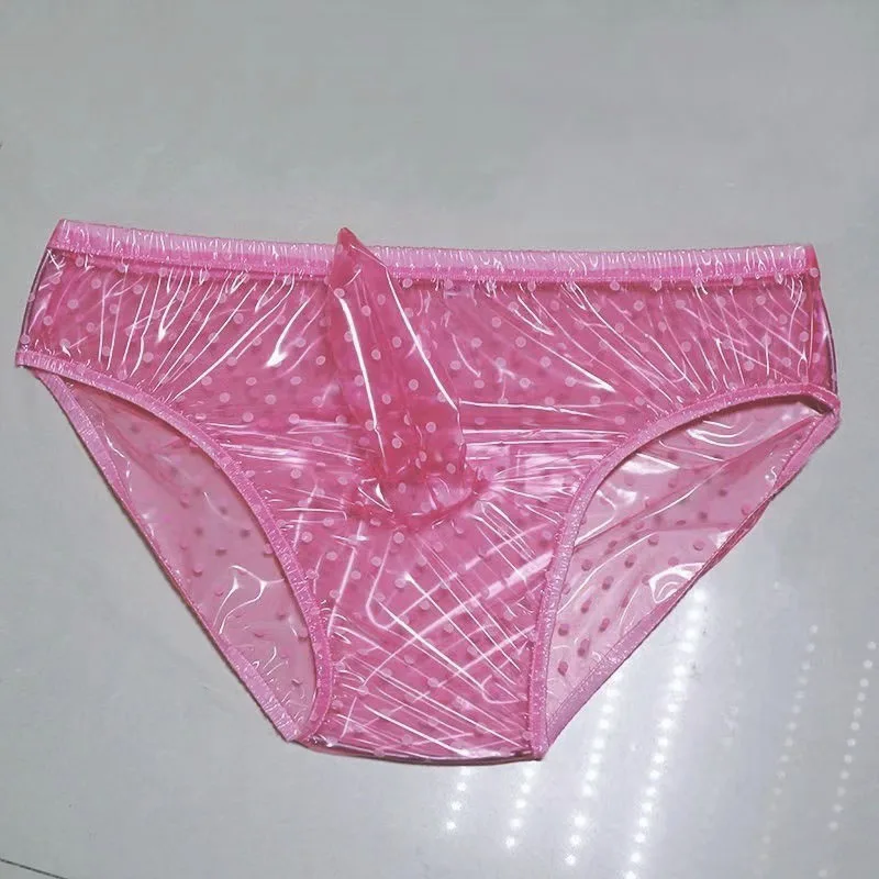 Celana Dalam Plastik PVC Longgar Pria Jernih dengan Tas Penis Celana Dalam Transparan Celana Dalam Polka Dot Celana Dalam Bayi Dewasa Abdll