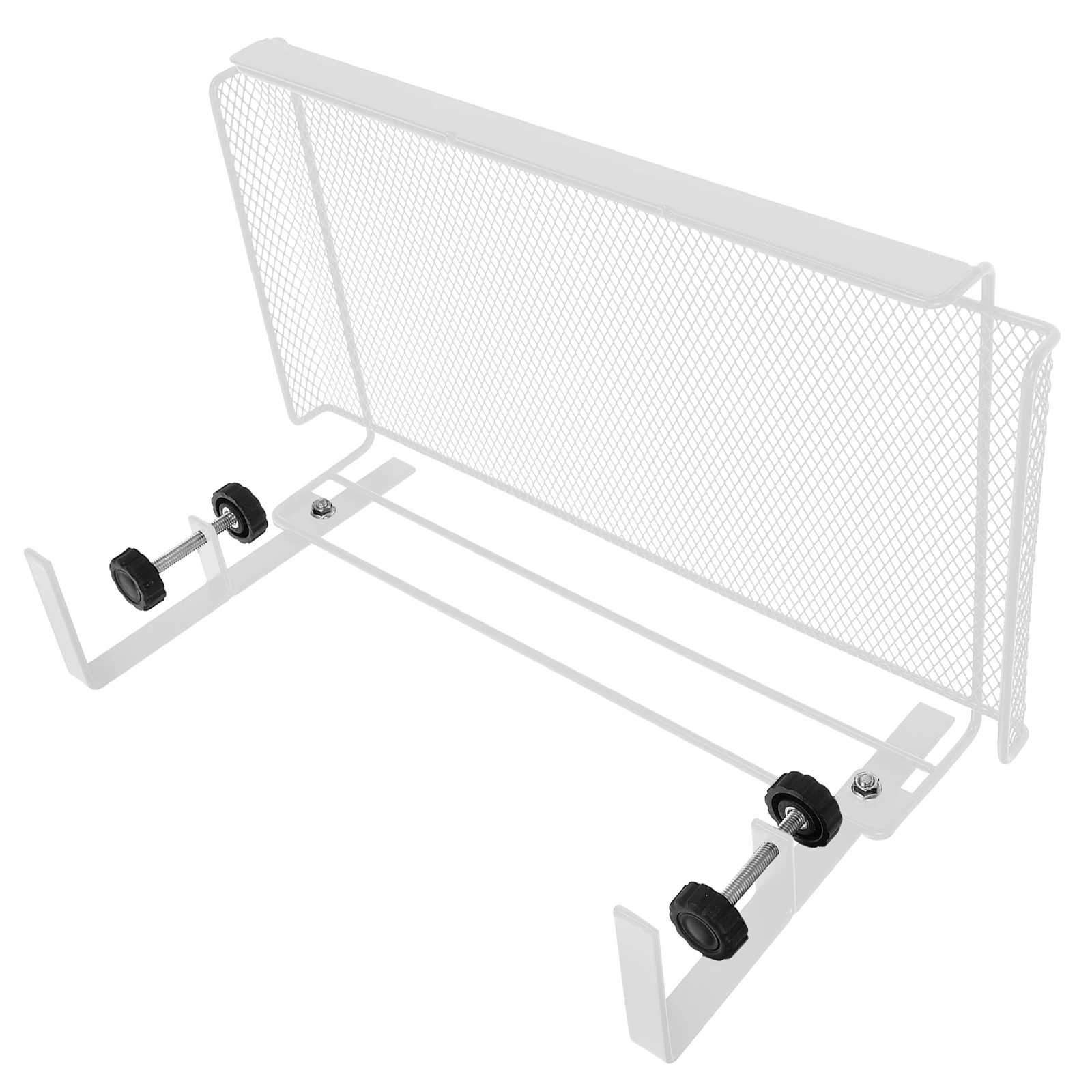 

Under Desk Storage Basket Black Large Size Wire Organizer Hanging Shelf File Holder Metal Basket