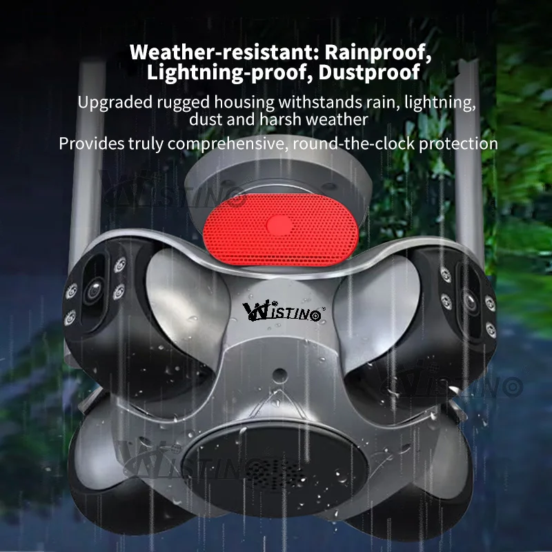 Wistino nuevas llegadas 8K Cmos Sensor cámara de red FFvideo App Control 4 PTZ detección de movimiento alarma de sonido cámara Wifi