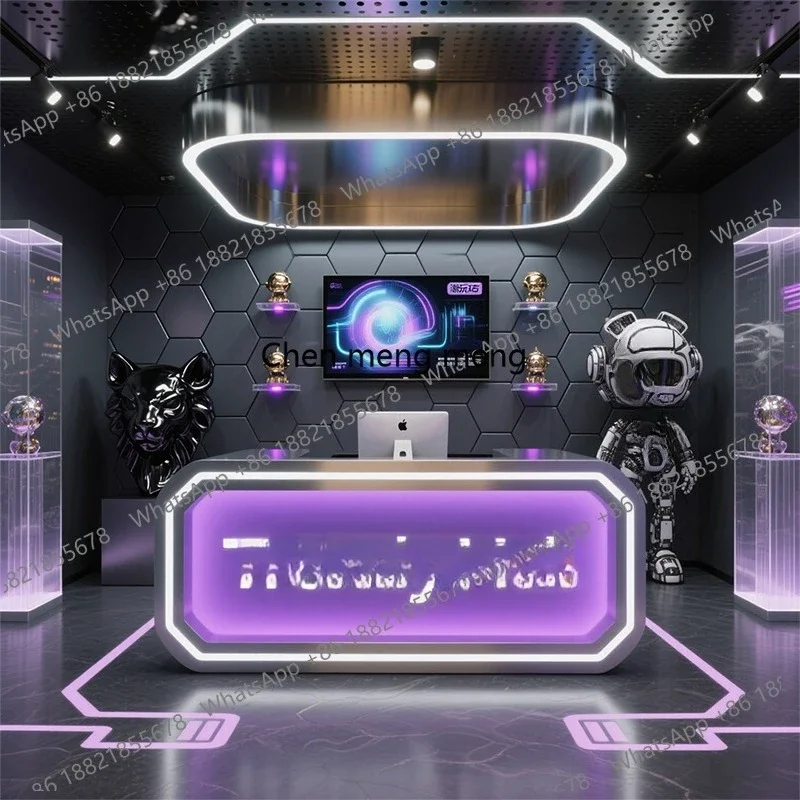 Gym Dance studio Front desk Beauty salon Barber shop Clothing store checkout page Reception Billiards room Stainless steel bar