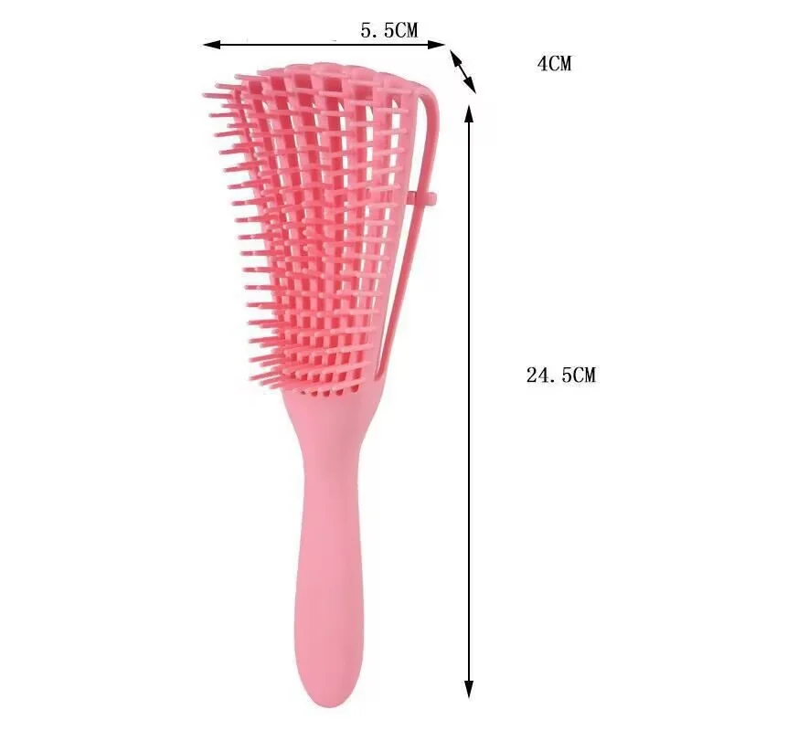 Hollow 8-Tooth Octopus Scalp Massage Comb, Lift Hair Roots Anti-Static Smooth Detangling Hair Brush, For Daily Styling Shower Home Travel Use, Women Men Adults All Hair Types, Fluffy Voluminous Hair Care Styling Hairdressing Tool view 7