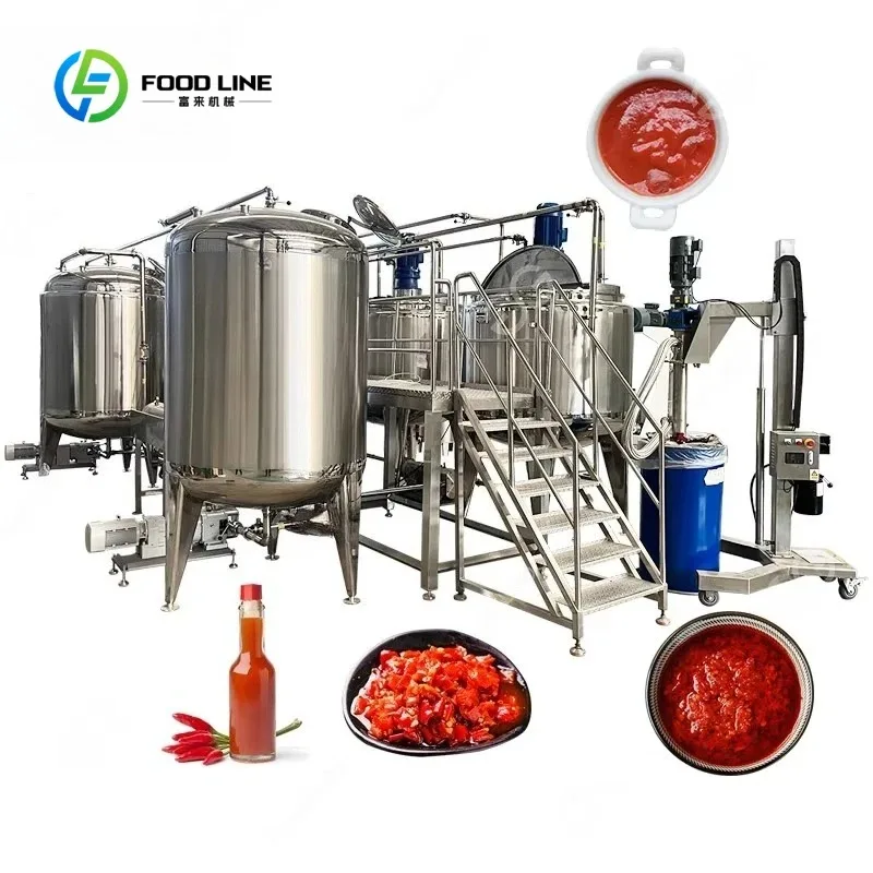 200kg/h Industrial Grinder Machine For Garlic Pepper Ketchup Hot Chili Paste Sauce Production