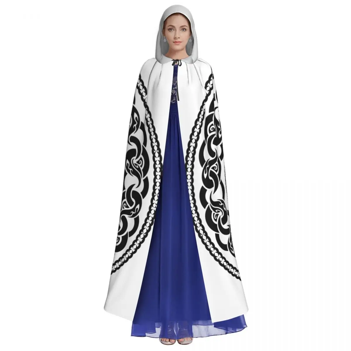 Unisex Adult Yggdrasil Tree Of Life Cloak with Hood Long Witch Costume Cosplay