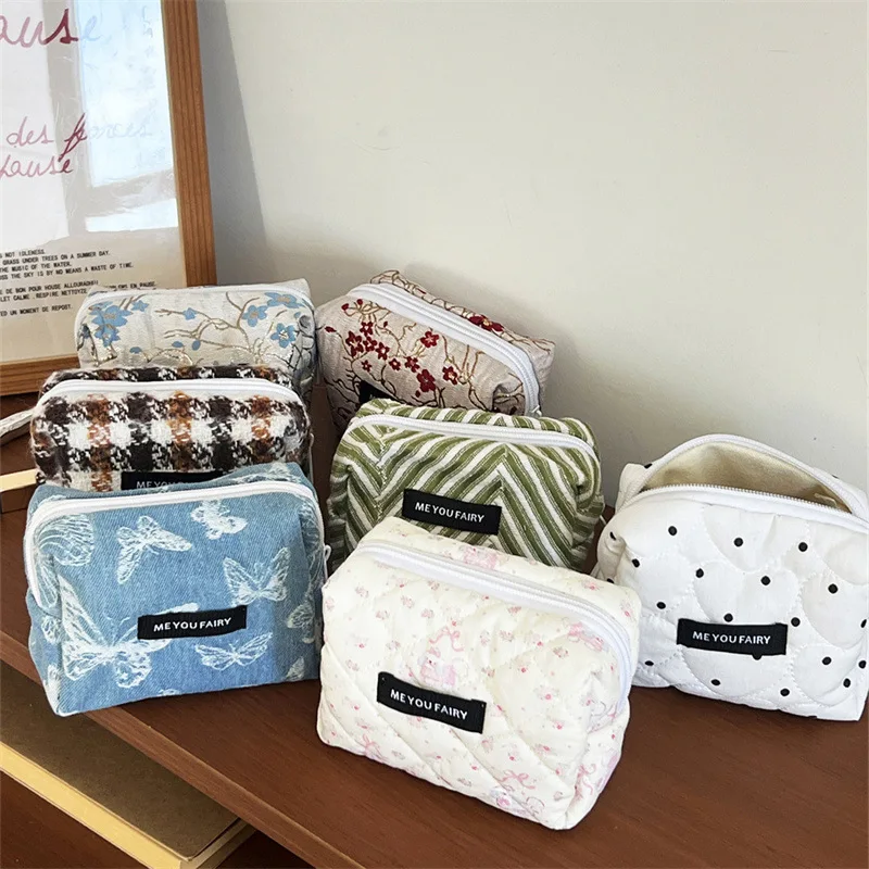 Portable Women Clutch Bag Makeup Pouch Headphone Charging Cable Perfume Lipstick Organizer Small Inner Bag Travel Organizer