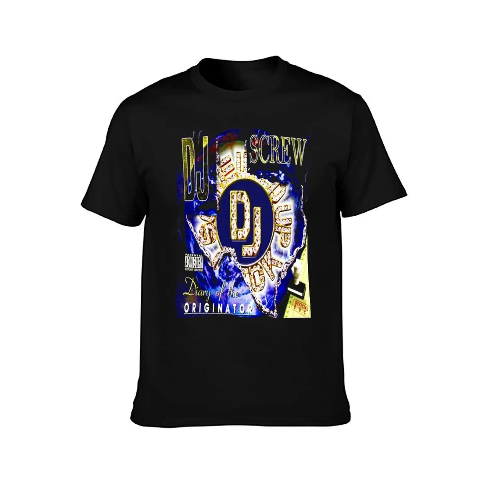 Dj Screw T-Shirt, Summer Casual Cotton Tee, Oversized Streetwear Tops, Vintage Graphic Print, Loose Fit Short Sleeve