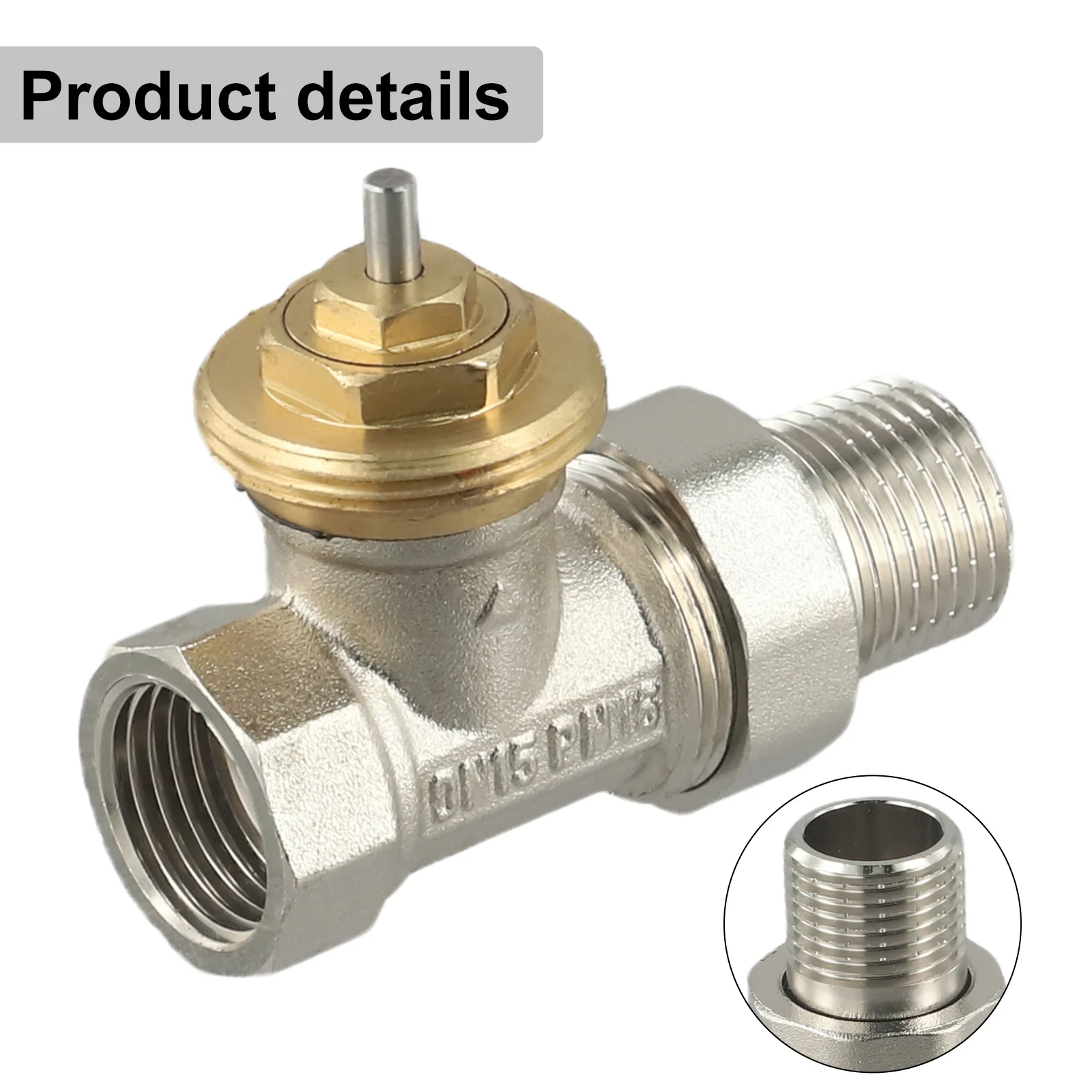 Brass Thermostatic Valve for Efficient Temperature Regulation in DN15/DN20/DN25 Sizes with Secure Installation Thread