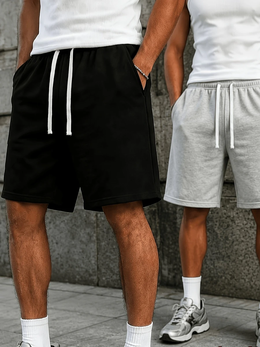 Fitness Oversized Men Summer Shorts Pickleball Drawstring Athletic Shorts Sweatpants Sport Jogging Beach Pant Casual Loose Trend