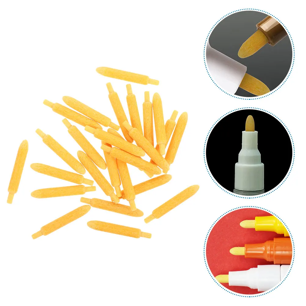 

100pcs Paint Pen Nibs 29 6mm Long Tail 13 4 45mm Marker Points Replacement Tips Acrylic Student Writing Devices
