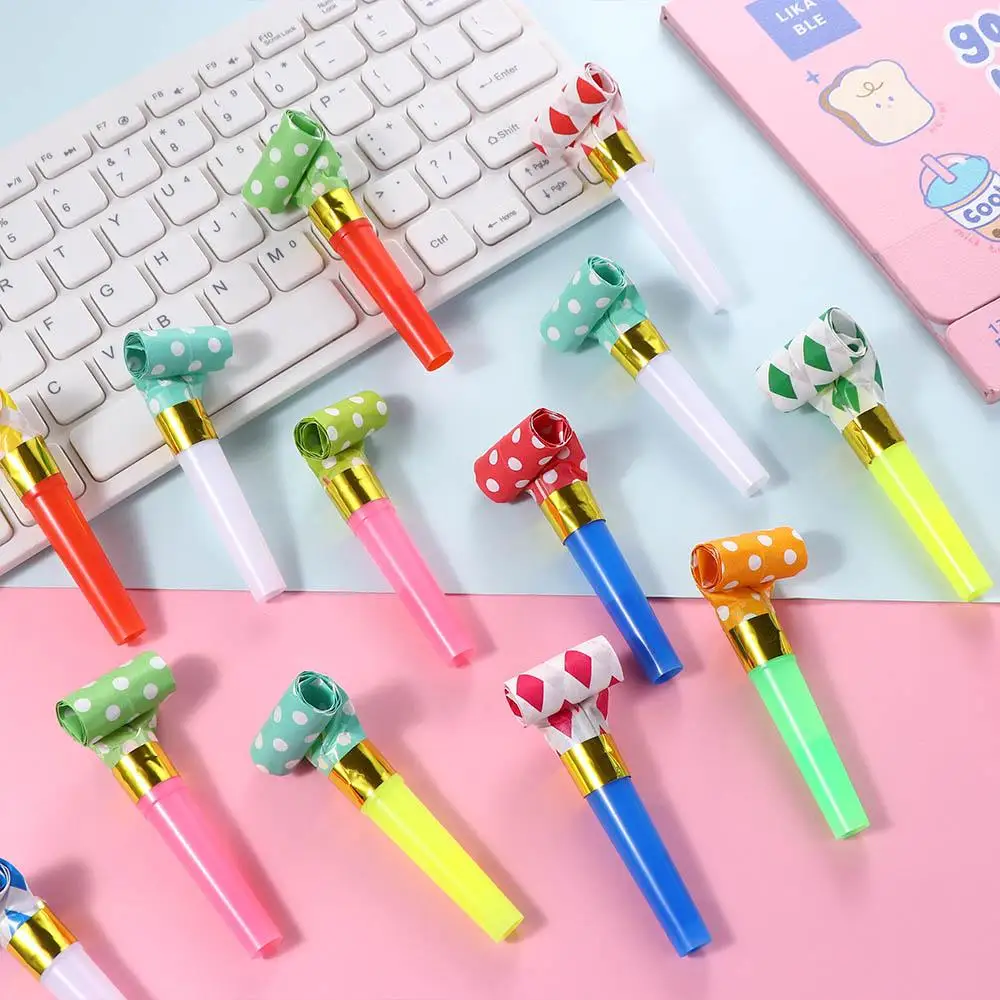 Lustige Prop Party Supplies Für Kinder Kinder Spielzeug Bunte Horn Pfeife Noise Maker Spielzeug Party Gebläse Pfeife Blowouts Pfeifen