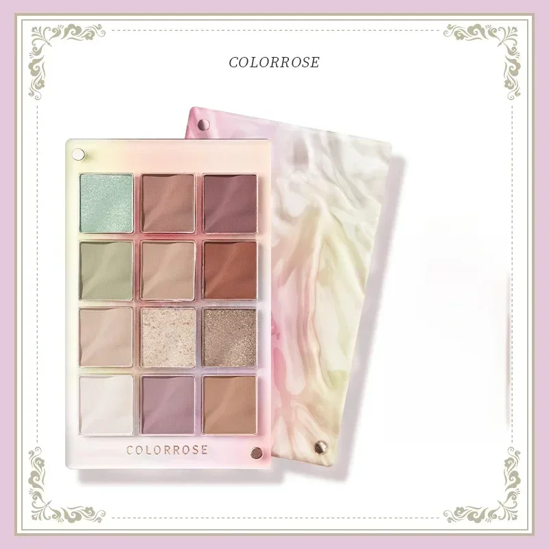 

Colorrose Water Ripple 12 цветов палитра теней для век новый синий фиолетовый сухая роза с блестками матовый блестящий макияж для глаз