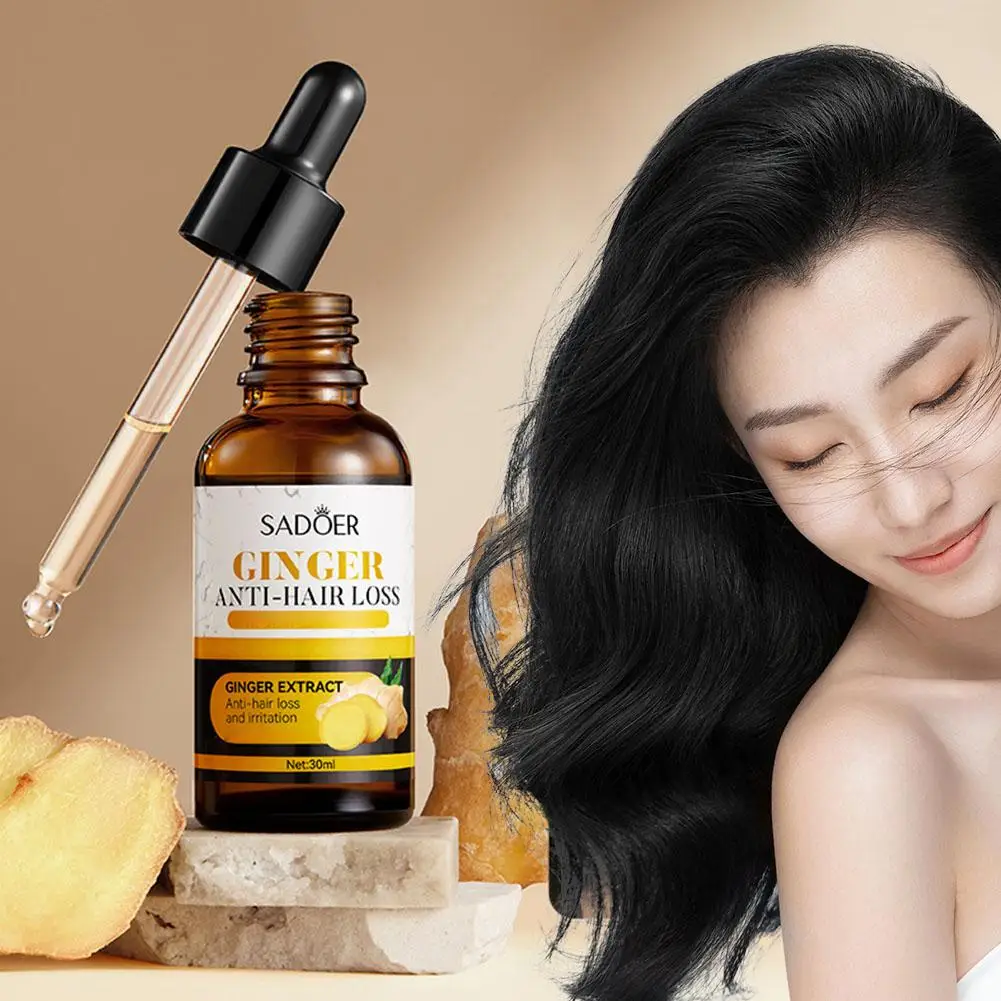30ml Naturals Ginger Hair Essential Oil Repair Dry Frizzy Hair Nourishing Treatment Split Ends Dry Nourish Shiny Hair All Types
