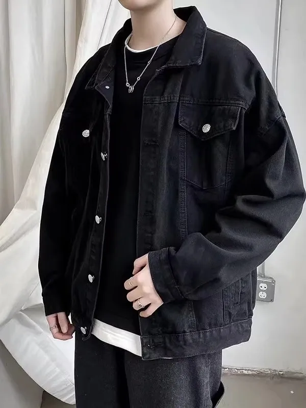 

Bla Свободный мужской джинсовый тюнер Осенний сезон Корейский Sle Ретро Универсальная рабочая одежда BF Джет Студенческий модный брендовый повседневный топ