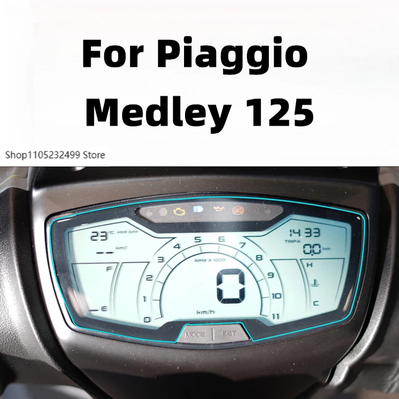 For Piaggio Medley 125 Accessories Motorcycle Dashboard Screen Protector HD Protective Film Anti-Scratch Medley125 2020-2023