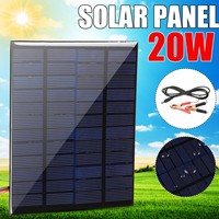 12V 20W Solar Panels Charger Car Motorcycle Kick Scooter Portable Solar Panel Car Charger Battery Efficient Maintenance