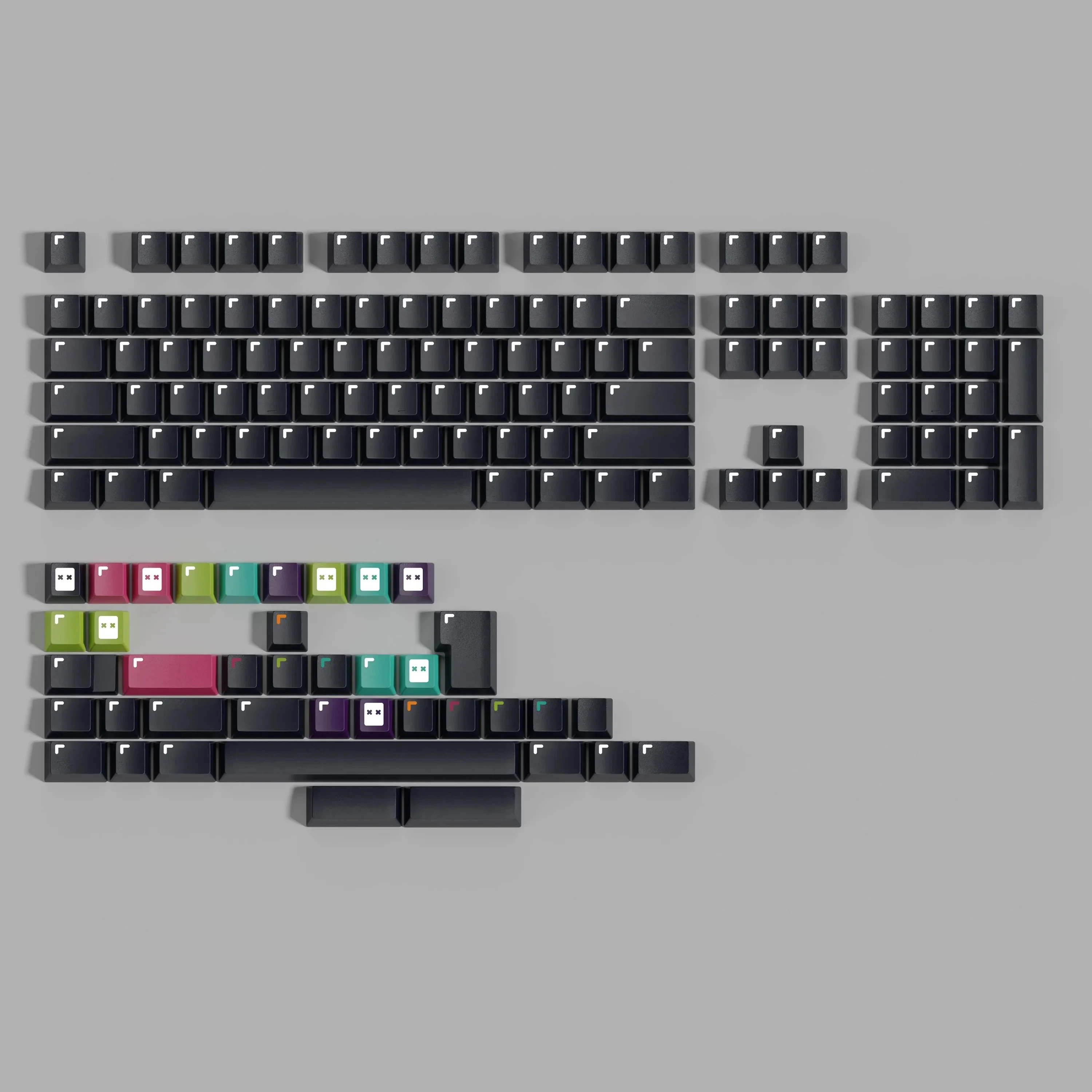 Imagem -05 - Teclado Mecânico Pixel Pbt Gmk 144 Chaves Perfil Cereja Sublimação de Tintura Double b Split Keybar