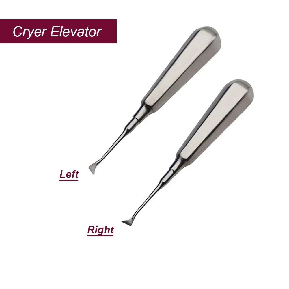 Tooth Extraction Dental Elevator Straight Curved Stump Apical Elevator Stainless Steel Root Tip Pick Forceps Surgical Instrument