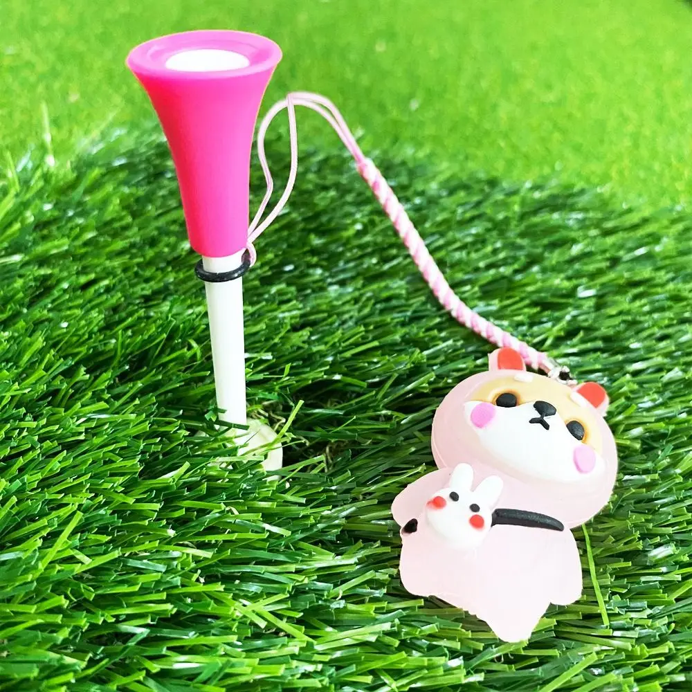 Golf Accessories 8.3cm Golf Tee Cartoon Dog Golf Rubber Tees Durable Easy To Find Golf Novelty Shape Tees Practice Dropshipping