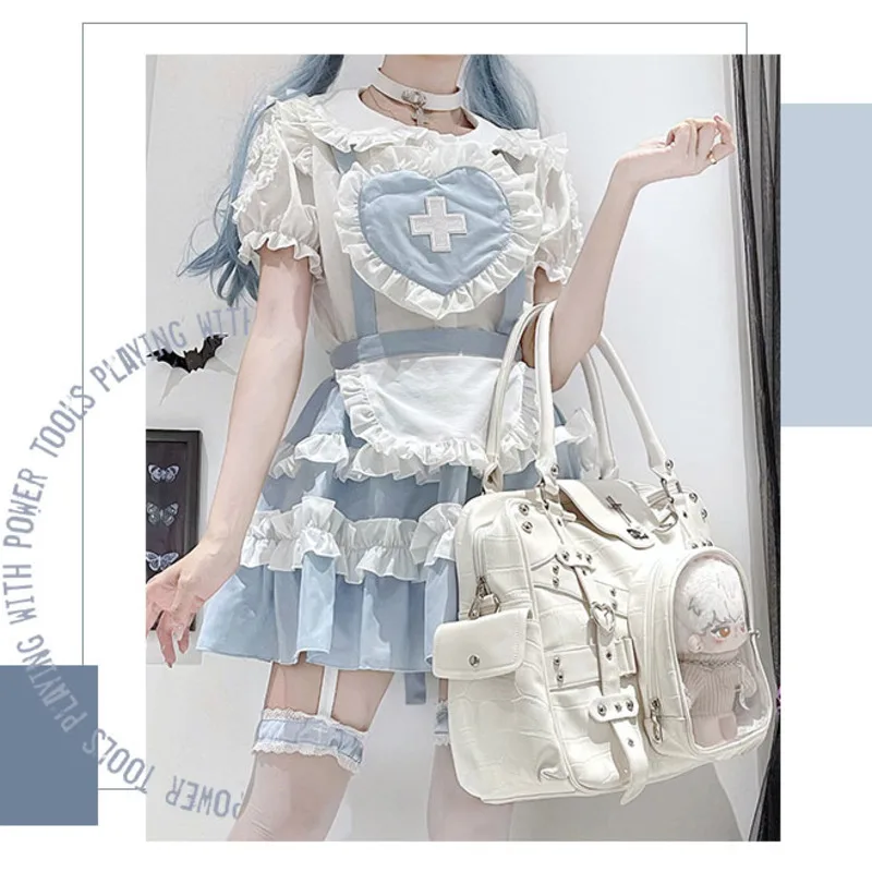 Natale Lolita JK fai da te Tote Ita Bag moda donna borsa a tracolla singola borsa a tracolla borsa ascellare ragazza Cosplay Messager Bag regalo